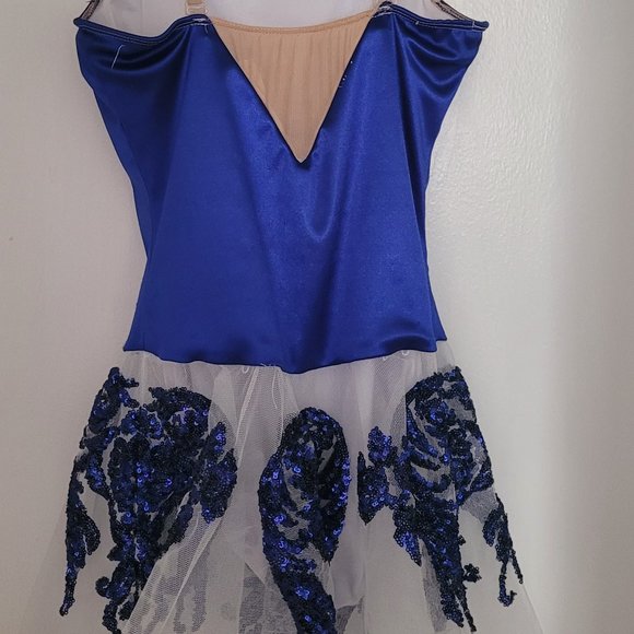 Fully boned stretch satin and sequin embroidered spandex overdress - Picture 2 of 2
